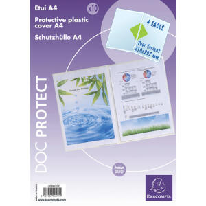 Exacompta Schutzhülle doppelt A4 300µ 10St