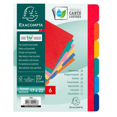 Exacompta Register A5+ Manila farb Tabs 5tlg