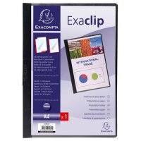 Exacompta Klemmmappe Exa-Clip 30Bl schwarz