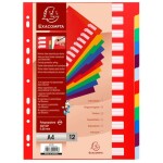 Exacompta Register A4 PP blanco 12tlg