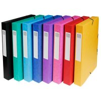 Exacompta Archivbox mE 40mm Manila 8farb sort