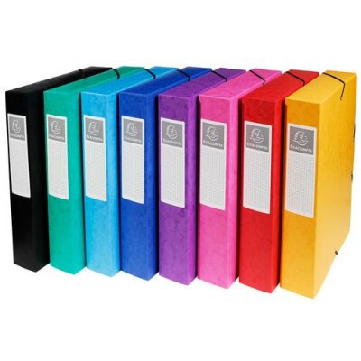 Exacompta Archivbox mE 60mm Manila 8farb sort