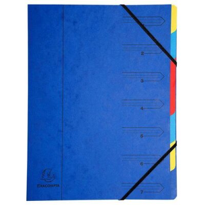 Exacompta Ordnungsmappe A4 7tlg blau