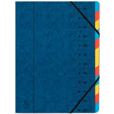 Exacompta Ordnungsmappe A4 12tlg blau