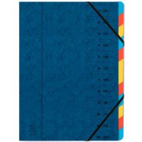 Exacompta Ordnungsmappe A4 12tlg blau
