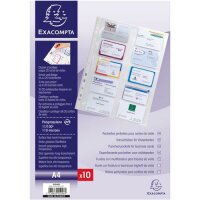 Exacompta Schutzhü PP 10 Visitenk gel 10St