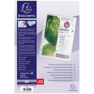 Exacompta Schutzhülle A4 Klett Seit30mm 10St