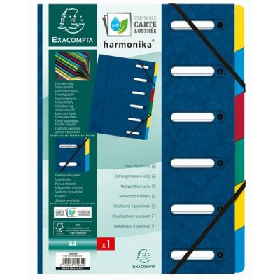 Exacompta Ordnungsmappe 6Tlg A4 Harmonika bl