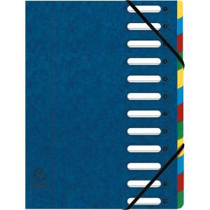 Exacompta Ordnungsmappe A4 12tlg Harmon blau