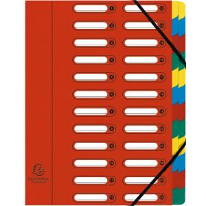 Exacompta Ordnungsmappe A4 24tlg Harmon rot
