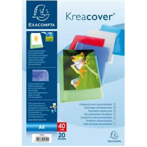 Exacompta Sichtmappe Kreacover A4 20Hül sort