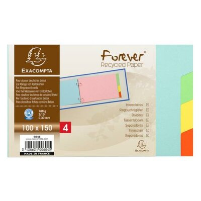 Exacompta Register 100x150 4tlg Manila farb Tab