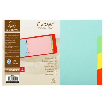Exacompta Reg. A5 quer 4-tlg Manila farb Tabs