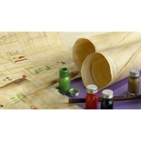 Herbin Papyrus Mappe mit 3Bl  ca. A4