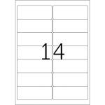Ablösbare Adressetiketten A4, 99,1 x 38,1 mm, weiß