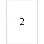 Ablösbare Etiketten A4, 199,6 x 143,5 mm, weiß