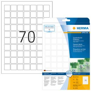 Herma Etiketten ablösbar 24 x 24 mm weiss 25 Bl 1750 Etik. LaserInkCopy