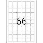 Ablösbare Etiketten A4, 25,4 x 25,4 mm, weiß, quadratisch