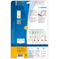 Herma Etiketten ablösbar 60 x 60 mm weiss 25 Bl 300 Etik. LaserInkCopy