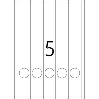 Herma Ordnerrückenschilder ablösbar 297 x 38 mm weiss 25 Bl 125 Etik. LaserInkCopy