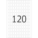 Ablösbare Vielzwecketiketten 8 x 12 mm, weiß, zur Handbeschriftung
