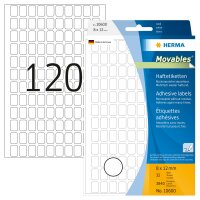 Herma Vielzwecketiketten ablösbar 8 x 12 mm weiss 24...