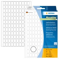 Herma Vielzwecketiketten ablösbar 8 x 12 mm weiss 24 Bl 2880 Etik. Handbeschriftung