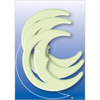 Herma Leuchtsticker selbstklebend Kunststoff Mond 3...