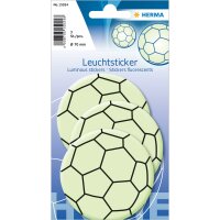 Herma Leuchtsticker selbstklebend Kunststoff Fussball Maxi 3 Stück