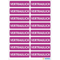 Herma Textetiketten 12 x 40 mm VERTRAULICH violett 320 Etik.