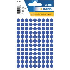 HERMA Markierungspunkt VARIO 8mm Papier dunkelblau 540 Etik./Pack.