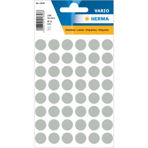 Herma Farbpunkte permanent Ø 13 mm grau 240 Etik. Handbeschriftung