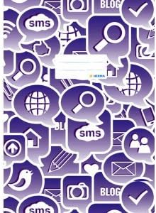 HERMA Heftschoner ´Social Icons´, DIN A4, aus PP, violett