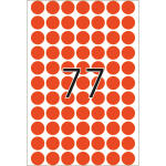 Etikett 13mm Farbpunkt rot 2464 Stück