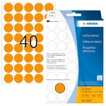 HERMA Markierungspunkt 19mm Papier leuchtorange 960 Etik./Pack.