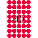 HERMA Markierungspunkt 19mm Papier leuchtrot 960 Etik./Pack.