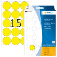 Herma Farbpunkte permanent haftend Ø 32 mm gelb...