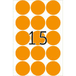 HERMA Markierungspunkt 32mm Papier leuchtorange 360 Etik./Pack.