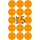 Herma Farbpunkte permanent haftend Ø 32 mm leuchtorange 360 Etik. Handbeschriftung