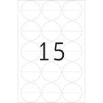 Herma Verschlussetiketten Folie stark haftend Ø 32 mm transparent perforiert 240 Etik. Handbeschriftung