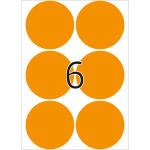 Herma Farbpunkte permanent haftend Ø 50 mm leuchtorange 144 Etik. Handbeschriftung