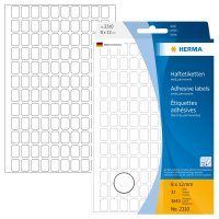 Herma Vielzwecketiketten permanent haftend 8 x 12 mm weiss 32 Bl 3840 Etik. Handbeschriftung