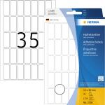 Vielzwecketiketten 12x30mm weiss 1 Packung=1120 Stück
