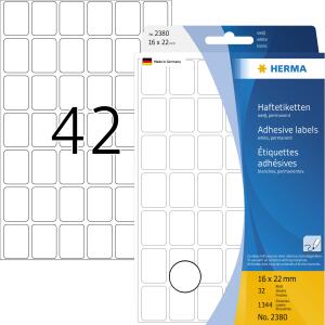 Herma Vielzwecketiketten permanent 16 x 22 mm weiss 32 Bl 1344 Etik.