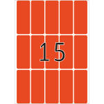 Herma Vielzwecketiketten permanent haftend 20 x 50 mm rot 32 Bl 480 Etik. Handbeschriftung