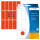 Herma Vielzwecketiketten permanent haftend 20 x 50 mm leuchtrot 24 Bl 360 Etik. Handbeschriftung