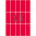Herma Vielzwecketiketten permanent haftend 20 x 50 mm leuchtrot 24 Bl 360 Etik. Handbeschriftung