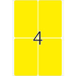 Herma Vielzwecketiketten permanent haftend 52 x 82 mm gelb 32 Bl 128 Etik. Handbeschriftung