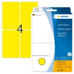 Herma Vielzwecketiketten permanent haftend 52 x 82 mm gelb 32 Bl 128 Etik. Handbeschriftung