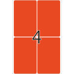 Herma Vielzwecketiketten permanent haftend 52 x 82 mm rot 32 Bl 128 Etik. Handbeschriftung